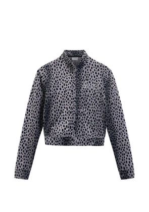 Juicy Couture cheetah-print velour sweatshirt - Grey