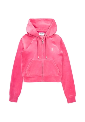 Juicy Couture diamanté textured hoodie - Pink