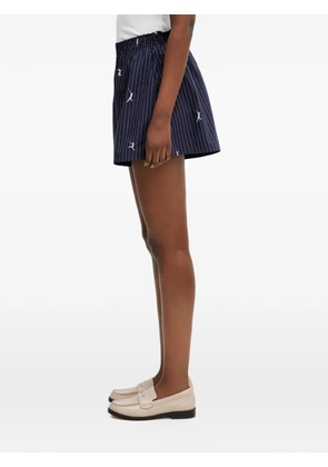 Lacoste pinstriped embroidered shorts - Blue