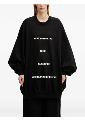 Rick Owens DRKSHDW slogan-print oversized sweater - Black