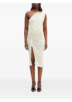 Rick Owens Lilies Avra one-shoulder ruched midi dress - Neutrals