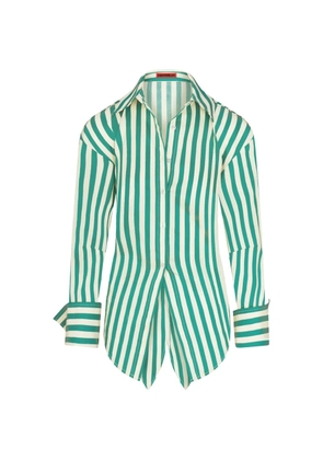 Simon Miller Loch striped poplin shirt - Green