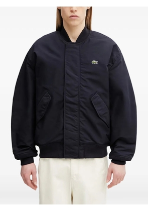 Lacoste logo-patch bomber jacket - Blue