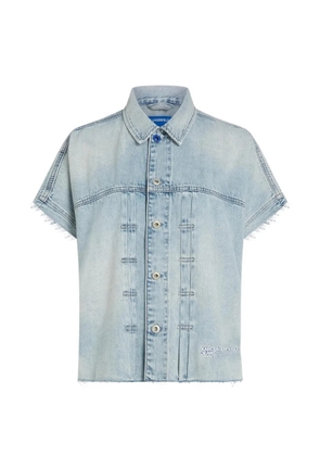 Karl Lagerfeld Jeans acid-wash short-sleeve denim jacket - Blue