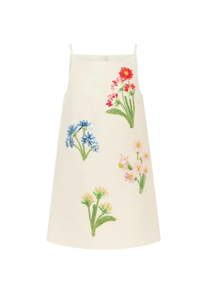 Leo Lin Leia Wildflower-embellished dress - Neutrals