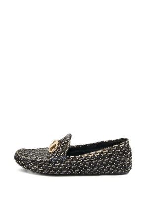 Tory Burch Gemini Link calf-hair loafers - Black