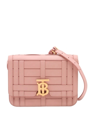 Burberry Pre-Owned 2023-2026 Small TB Monogram Woven Calfskin crossbody bag - Pink