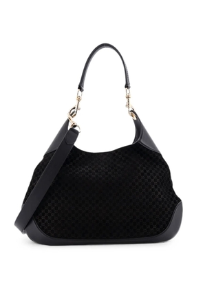 Gucci Pre-Owned B GG Suede Medium shoulder bag - Black