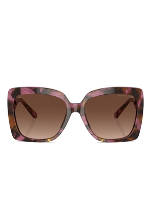 Michael Kors logo-plaque sunglasses - Brown