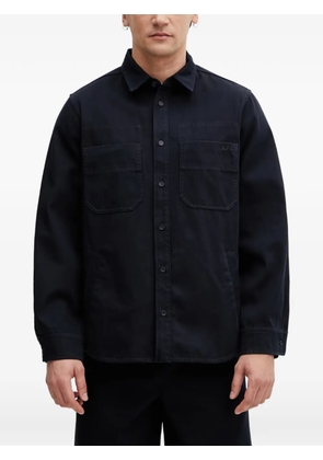 A.P.C. Noah logo-embroidered chest-pockets shirt jacket - Blue