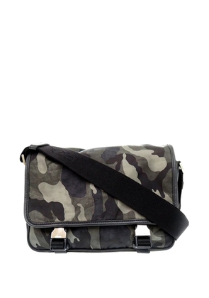 Prada Pre-Owned 2013-2026 Saffiano Trimmed Tessuto Camouflage Double Buckle Messenger Bag crossbody bag - Brown