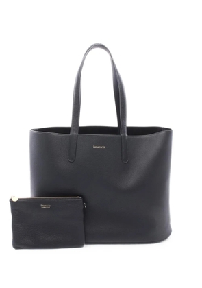Tiffany & Co Eyewear 2010s logo-detail leather tote bag - Black