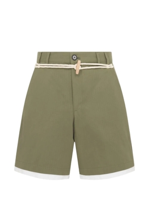 Geordie Campbell Tarp contrast-hem shorts - Green