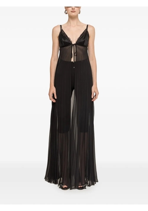 NISSA pleated long top - Black