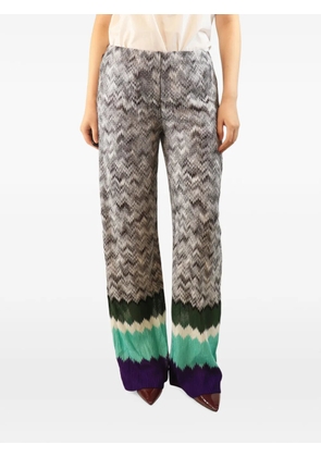 Missoni Pre-Owned zig-zag straight-leg trousers - Grey