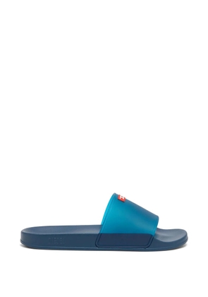 Diesel Sa-Swim logo-patch slides - Blue