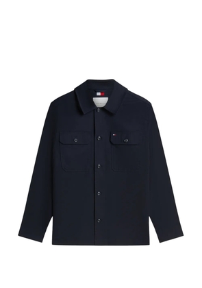 Tommy Hilfiger logo-patch button-up jacket - Blue