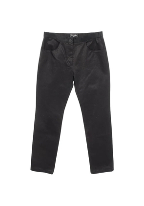 CHANEL Pre-Owned 1986-1988 Cocomark button jeans - Black