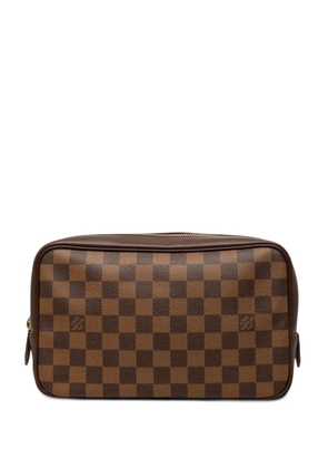 Louis Vuitton Pre-Owned 2001 Damier Ebene Trousse Toilette 25 clutch bag - Brown