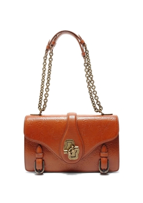 Bottega Veneta Pre-Owned 2016-2017 butterfly-embossed shoulder bag - Brown