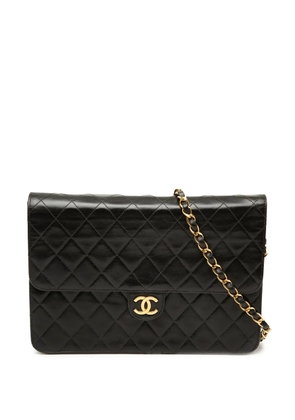 CHANEL Pre-Owned 1996-1997 Medium CC Quilted Lambskin Single Flap shoulder bag - Black