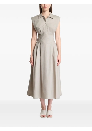 GUESS USA sleeveless pleated midi dress - Neutrals