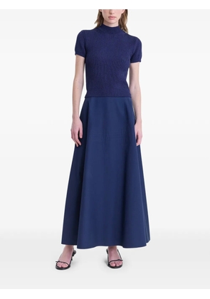 FFORME ribbed-knit short-sleeve top - Blue