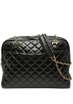CHANEL Pre-Owned 1989-1991 Quilted Lambskin Chain shoulder bag - Black