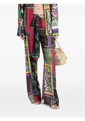 SIEDRES patchwork-print tie-waist trousers - Red