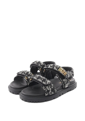 Christian Dior Pre-Owned DiorAct tweed sandals - Black