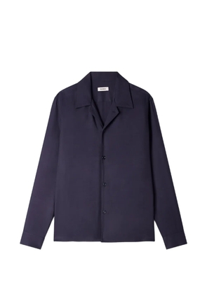 SANDRO long-sleeve shark-collar shirt - Blue