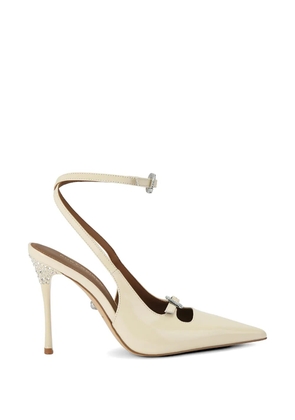 Kurt Geiger London crystal-embellished buckle-fastening pumps - Neutrals