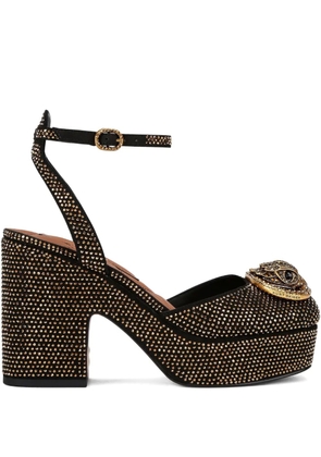 Kurt Geiger London 105mm crystal-embellished platform sandals - Gold