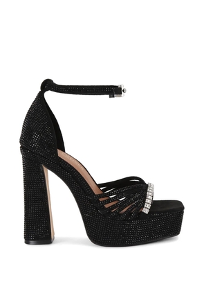 Kurt Geiger London crystal-embellished platform sandals - Black