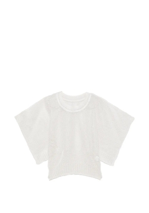 Issey Miyake Cialda open-knit short-sleeve linen T-shirt - Grey