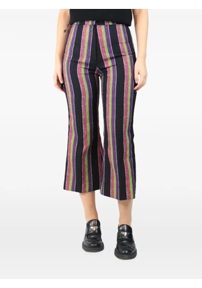 Duro Olowu Vintage striped cropped trousers - Black