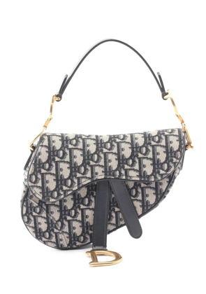 Christian Dior Pre-Owned 2010-2026 Mini Oblique Canvas Saddle Bag satchel - Blue
