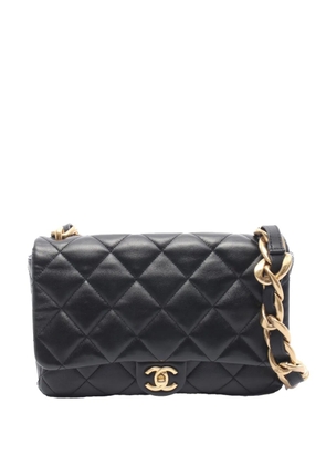 CHANEL Pre-Owned 2021-2026 Large Quilted Lambskin Funky Town Flap shoulder bag - Black