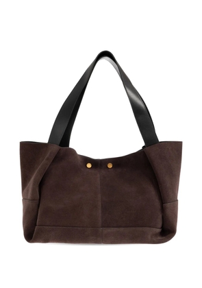 AllSaints large Rosalie suede shoulder bag - Brown