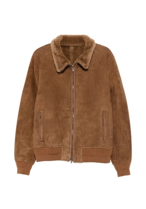 Salvatore Santoro shearling-collar suede jacket - Brown