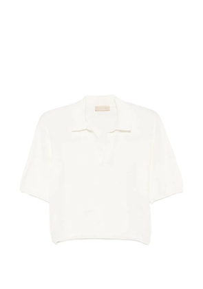 MOMONÌ Columbia polo-collar short-sleeve T-shirt - White