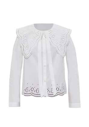 AllSaints Marie broderie-anglaise scalloped-hem blouse - White