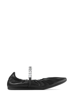 Jimmy Choo Jade crystal-embellished ballet flats - Black