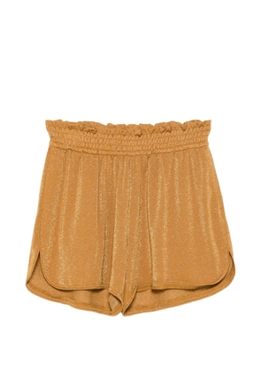 MOMONÌ elasticated-waistband mini shorts - Brown
