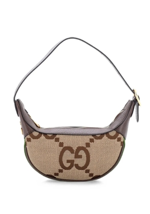 Gucci Pre-Owned Ophidia Half Moon Bag Jumbo GG Canvas Mini hobo bag - Brown