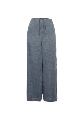 Theory drawstring wide-leg trousers - Blue