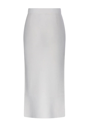 Max Mara ribbed wrap-effect midi skirt - White