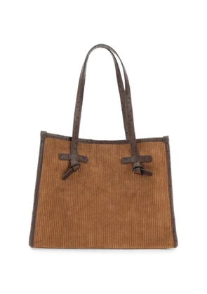 MARCELLA CLUB Marcella ribbed shoulder bag - Brown