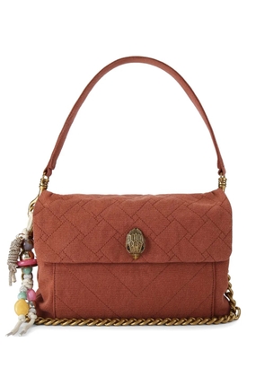 Kurt Geiger London Kensington quilted canvas shoulder bag - Brown