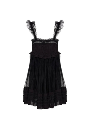 AllSaints Angela ruffled tulle-overlay mini dress - Black